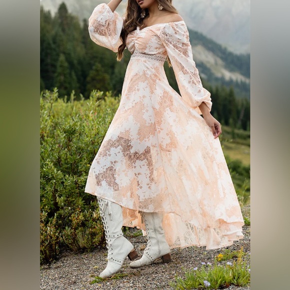 New! Joyfolie womens Isabella maxi dress olive floral - Picture 13 of 14